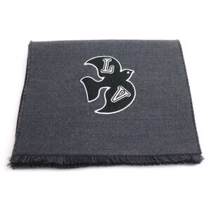 LOUIS VUITTON Echarpe LV Harmony Reversible Scarf, Gray, M77944 MR3272, Men's...